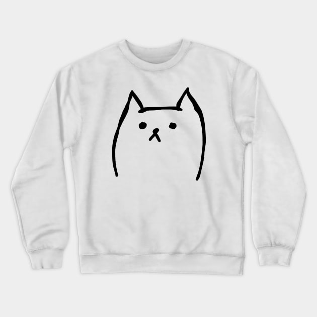 Doubtful cat Crewneck Sweatshirt by HectorVSAchille